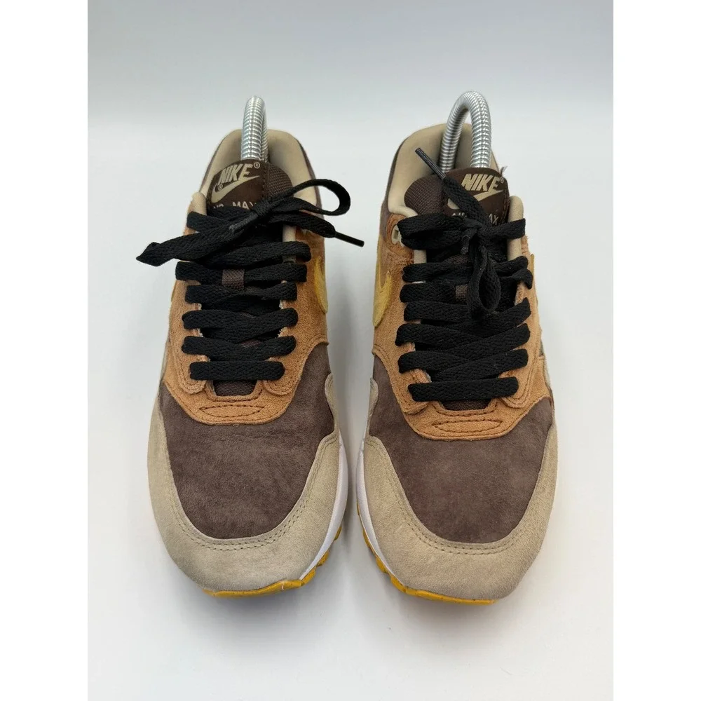 Nike Air Max 1‎ PRM Duck Pecan Yellow Ochre Suede Sneakers Women's Sz 5